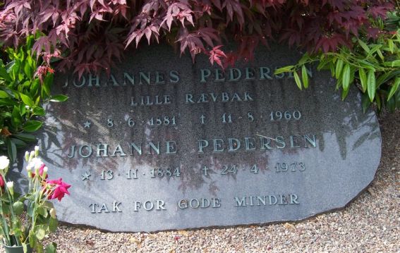 Billede af gravsten på Badskær Kirkegård